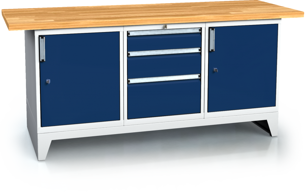 Standardausführung alpede PROFI - Platten - Container - Robustes Gestell mit Füßen 880 x 2000 x 700